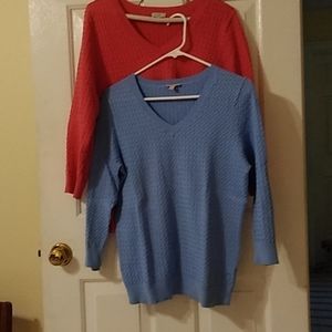 Talbot's spring cotton 3/4 sleeve sweaters